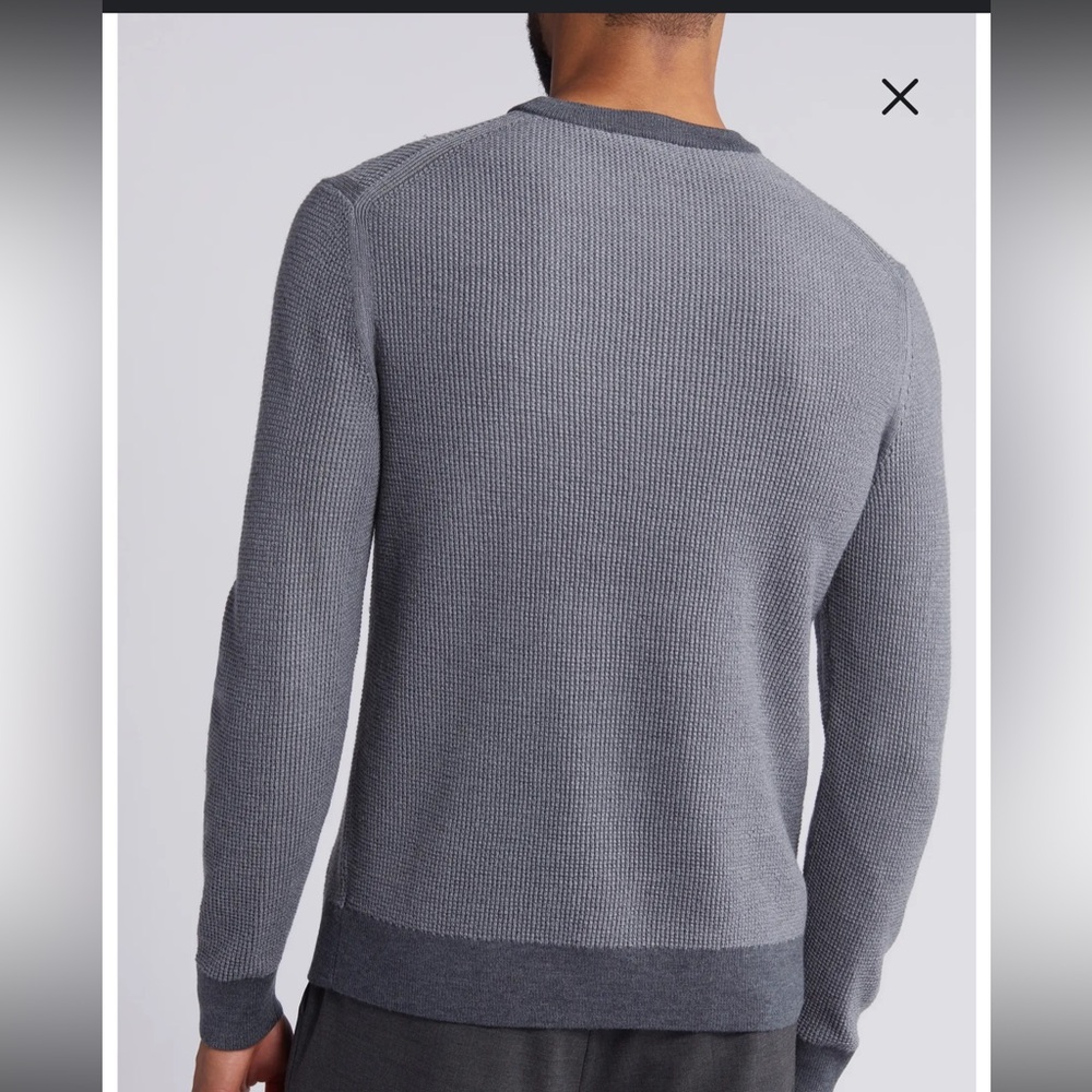 Theory Maden Novo Merino Wool Blend Crewneck Sweater - Picture 2 of 8